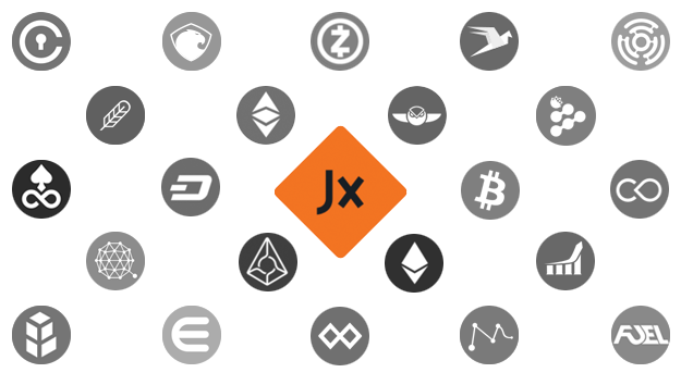 Crypto icons background